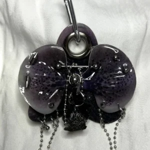 Pierced orchid keychain Onyxlace