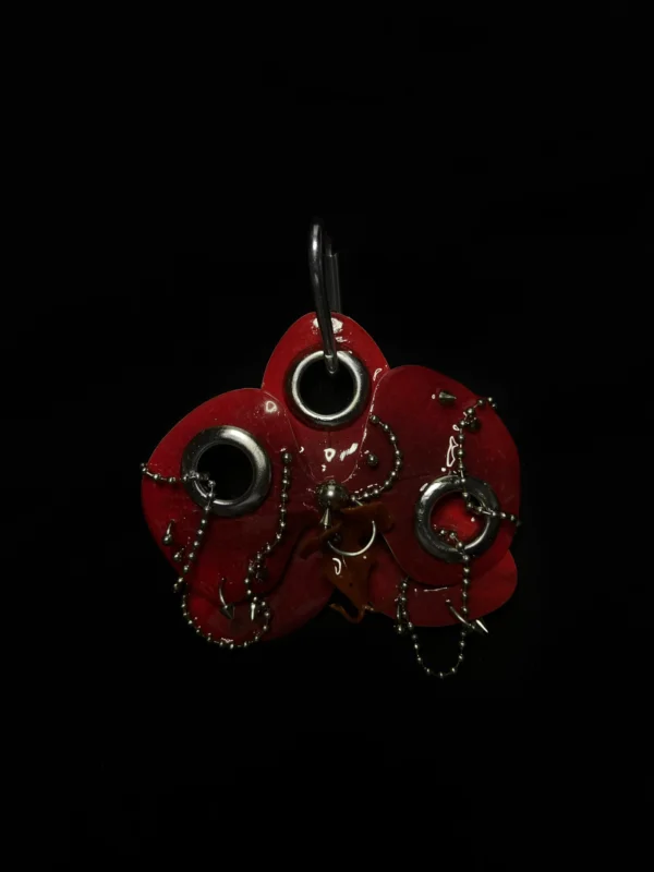 Pierced orchid keychain Mary