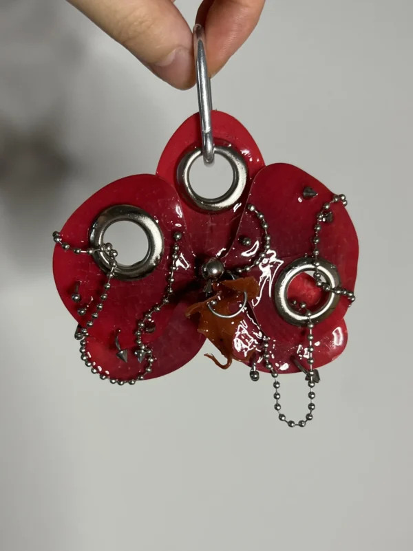Pierced orchid keychain Mary - Image 3