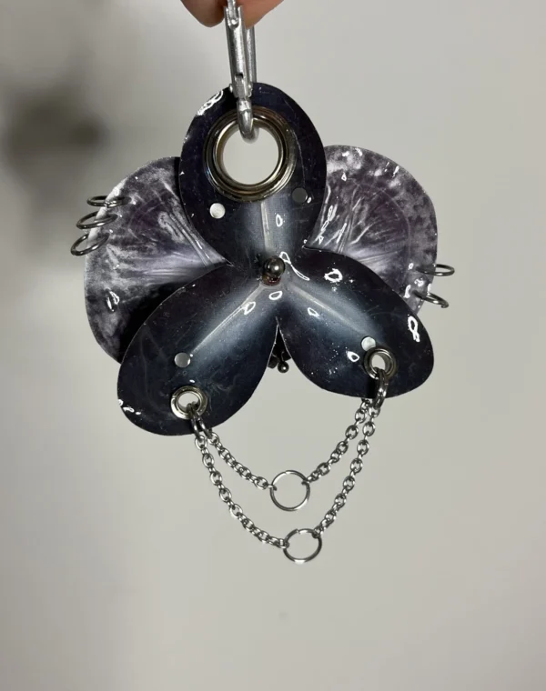Pierced orchid keychain Black Ember - Image 4