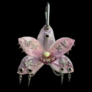 Pierced orchid keychain - Soft Relic