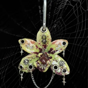 Pierced orchid keychain - Spiderfruit